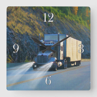 LKW-LKW-Fahrer: Wall Clock Quadratische Wanduhr