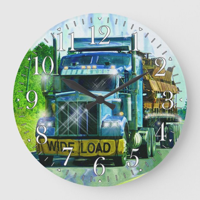 LKW-LKW-LKW-Mauerwerk Große Wanduhr (Vorderseite)