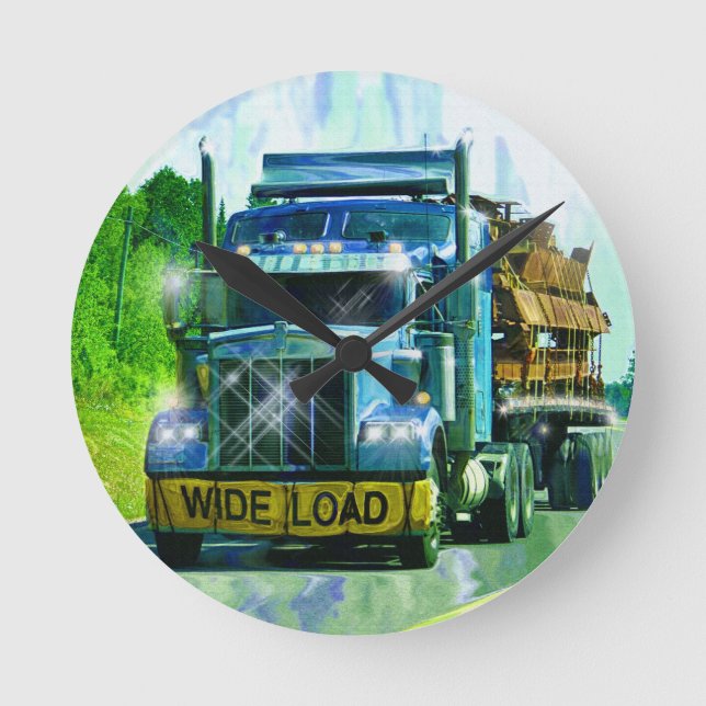 LKW-LKW-LKW-Mauerwerk Runde Wanduhr (Vorderseite)