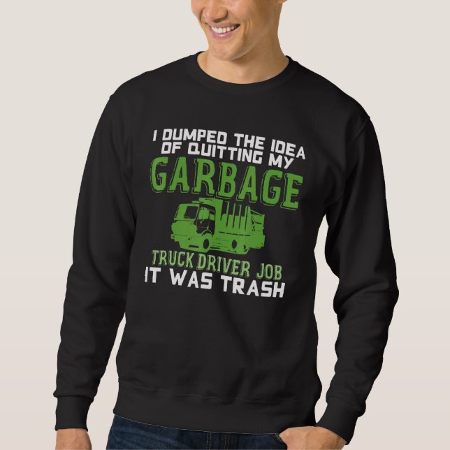 LKW-LKW-LKW Recycelnd Abfälle B Sweatshirt (Vorderseite)