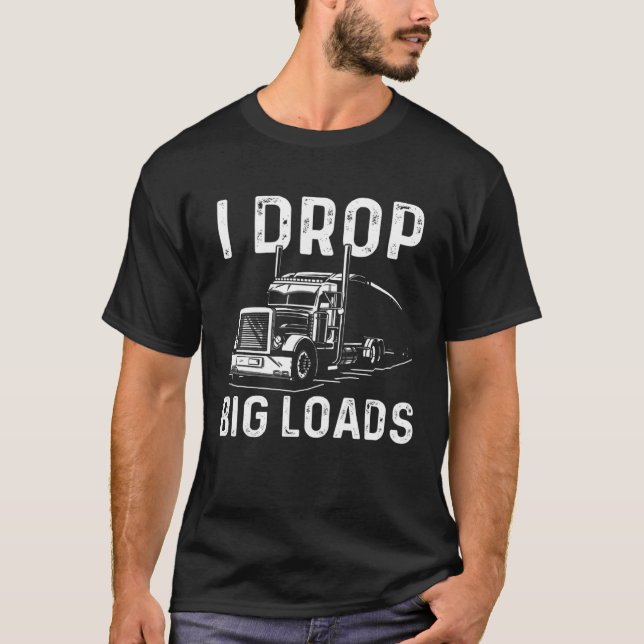 LKW Männer Frauen Big Rig LKW Truckin' Road L T-Shirt (Vorderseite)