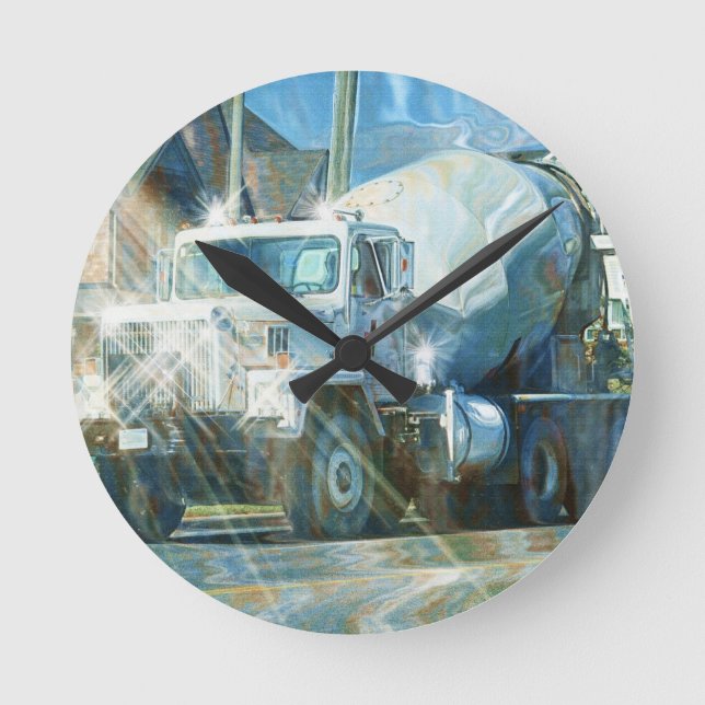 LKW-Mauer-Uhr für schwere Transportfahrzeuge Runde Wanduhr (Vorderseite)