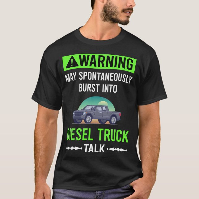 LKW mit umweltfreundlicher Warnung T-Shirt (Vorderseite)