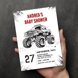 LKW-Mondkranz-Babydusche Einladung