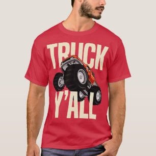 Lkw-Monster 4x4 Lieferwagen Lkw-Redneck Cowboy-Kuh T-Shirt