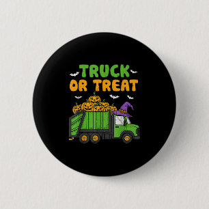 LKW oder Leckerei Funny Pumpkin Garbage Truck Hall Button