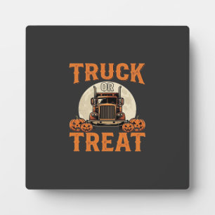LKW oder Süßigkeiten Halloween Sattelzug Design_1 Fotoplatte