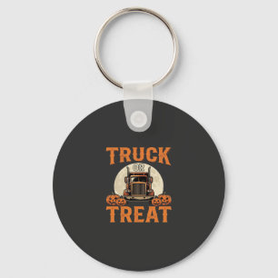 LKW oder Süßigkeiten Halloween-Semi-LKW-Design_1 Schlüsselanhänger