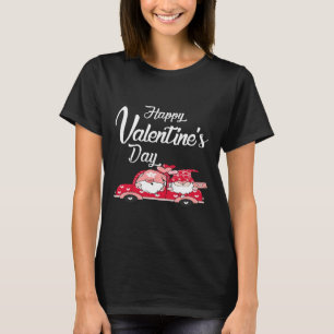 LKW-Paar roter LKW mit Herzen Frohe Valentinstag T-Shirt