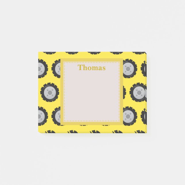 Lkw-Räder Post-it Klebezettel (Vorderseite)