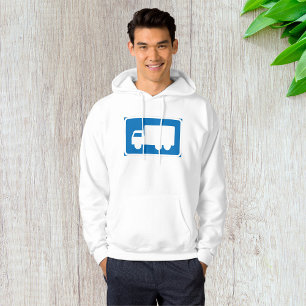 LKW-Route Verkehrsschild Blau Transport-Symbol Hoodie