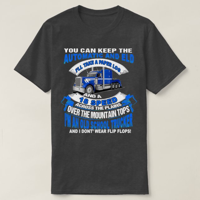 LKW Sie können die Automatik und das Feld Behalten T-Shirt (Design vorne)