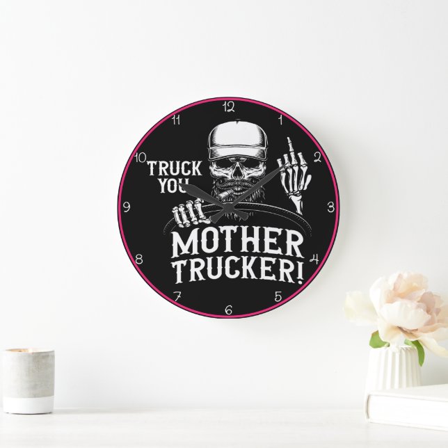 Lkw Sie Mutter LKW Schädel! Große Wanduhr (Zuhause)