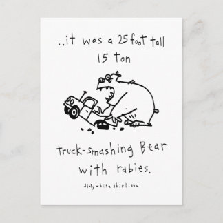 LKW-Smashing-Bär Postkarte