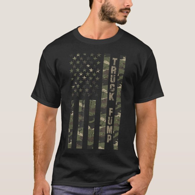 LKW-Sprung Vereinte Staaten Not leidende Camouflag T-Shirt (Vorderseite)