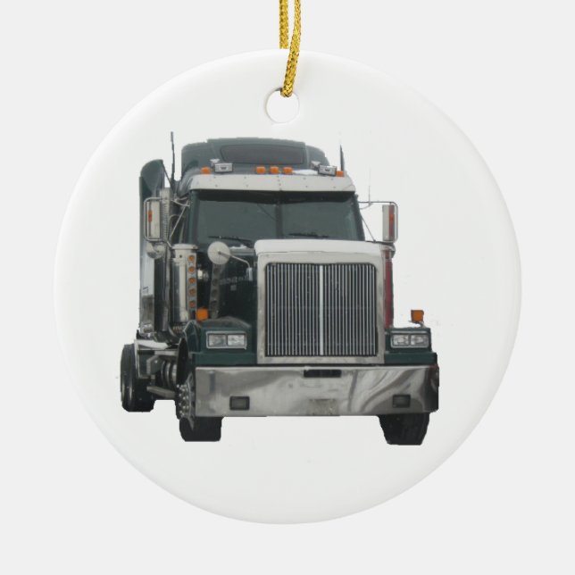 LKW-Traktor Keramik Ornament (Vorne)