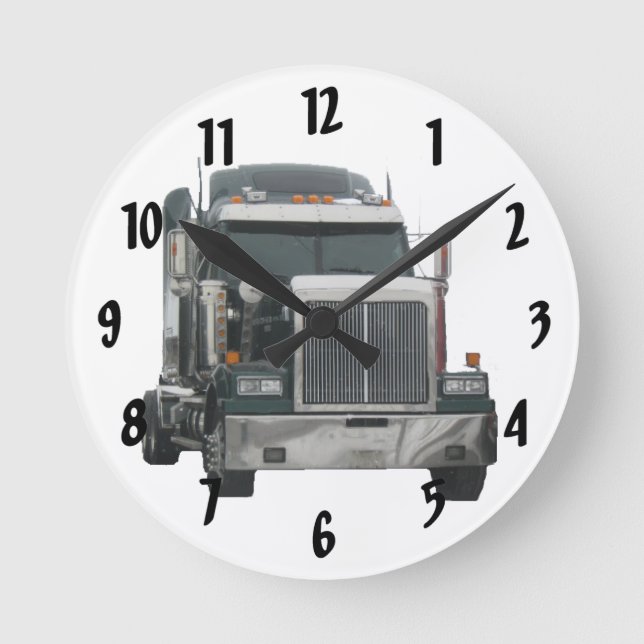 LKW-Traktor-Wanduhr Runde Wanduhr (Vorderseite)