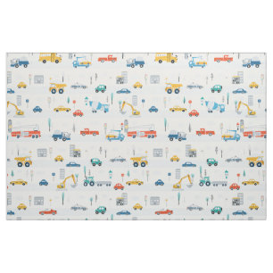 LKW und Autos Niedlich Kids Stoff