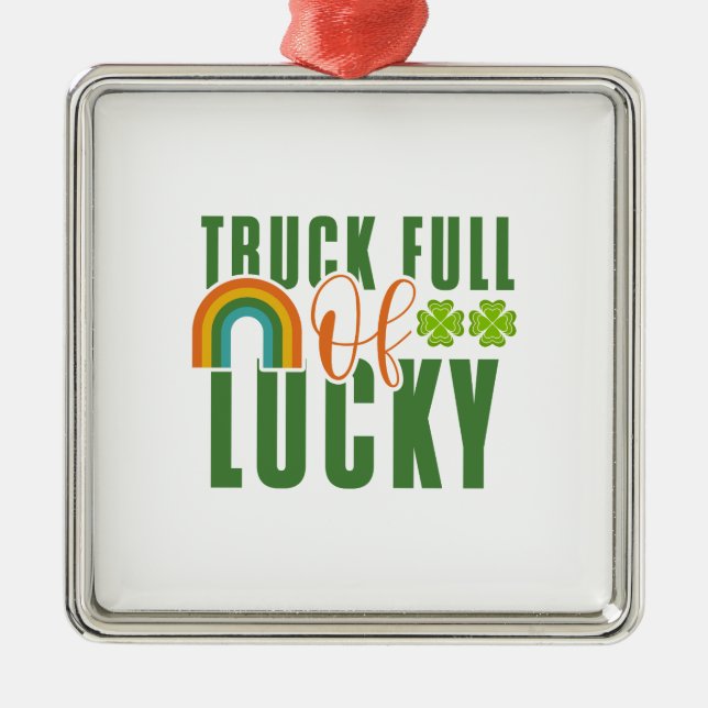Lkw voller Glück Ornament Aus Metall (Vorne)