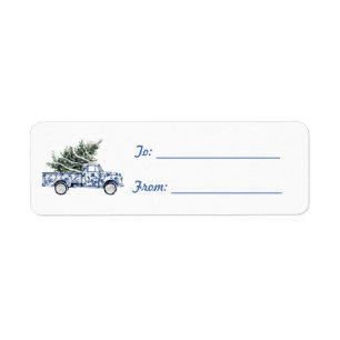 LKW Weiß Blau Weihnachtsbaum
