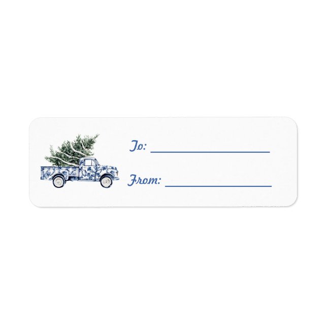LKW Weiß Blau Weihnachtsbaum (Vorne)