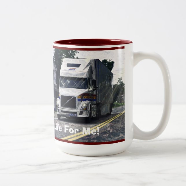 LKW WEISSE LKW-LKW-LKW BIG RIG KAFFEE MUGS ZWEIFARBIGE TASSE (Rechts)