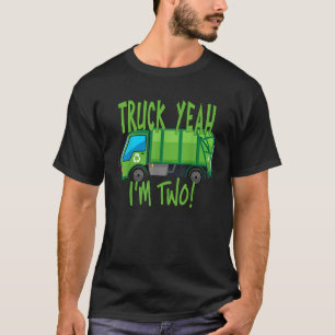 Lkw Yeah ich bin zwei Müllwagen für 2 Jahre Geburt T-Shirt