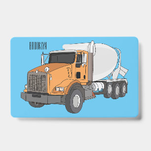 LKW zum Mischen von Beton Zement Cartoon-Illustrat Ausweis