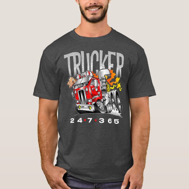 LKWhubwagen Mens Womens Truck T-Shirt (Vorderseite)