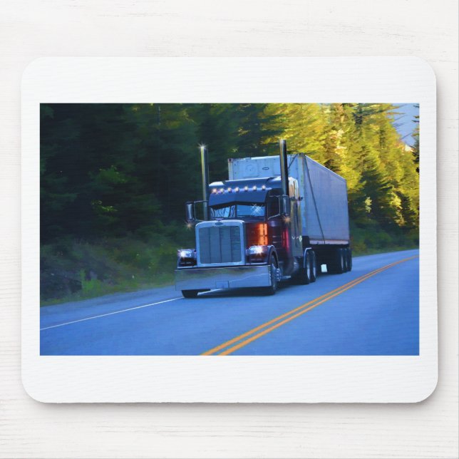 LKWs, Big Rig Cargo Truck Art Mousepad (Vorne)