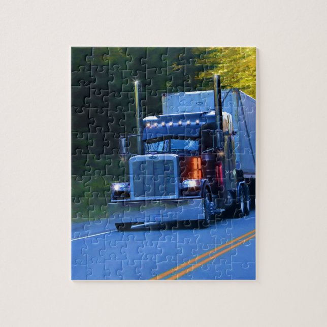LKWs, Big Rig Cargo Truck Art Puzzle (Vertikal)