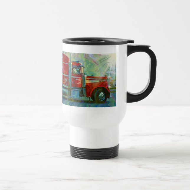 LKWs BIG RIG LKW STOPP REISE MUG Reisebecher (Rechts)