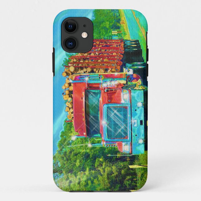 LKWs Big Rig Logging Truck Handy Case (Rückseite)