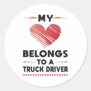 LKWs Ehefrau LKW Ehefrau LKW Liebe Geschenk Idee Runder Aufkleber