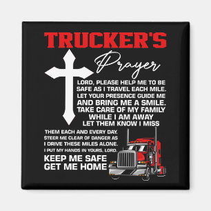 LKWs Gebet Behielt Me Safe Truck Driver Magnet