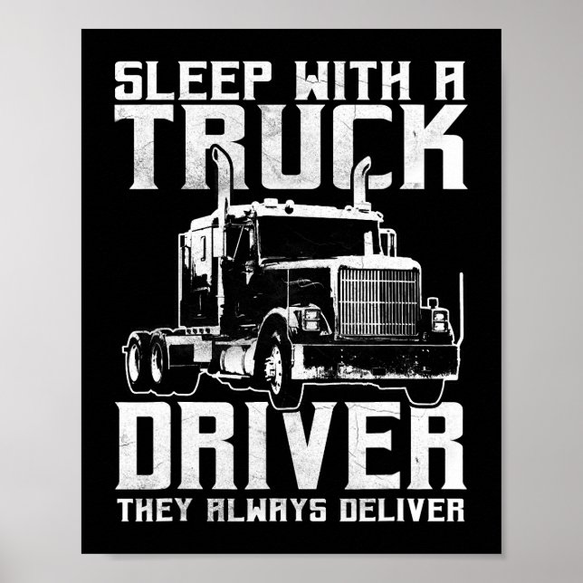 LKWs Geschenke Trailer LKW 18 Roller Poster (Vorne)