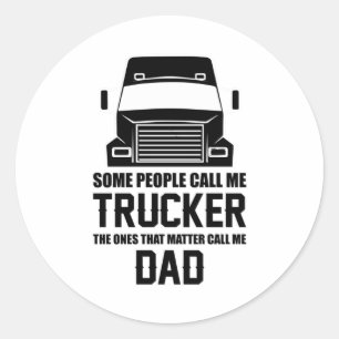 LKWs Liebe LKWs Funny Truck Geschenk Runder Aufkleber