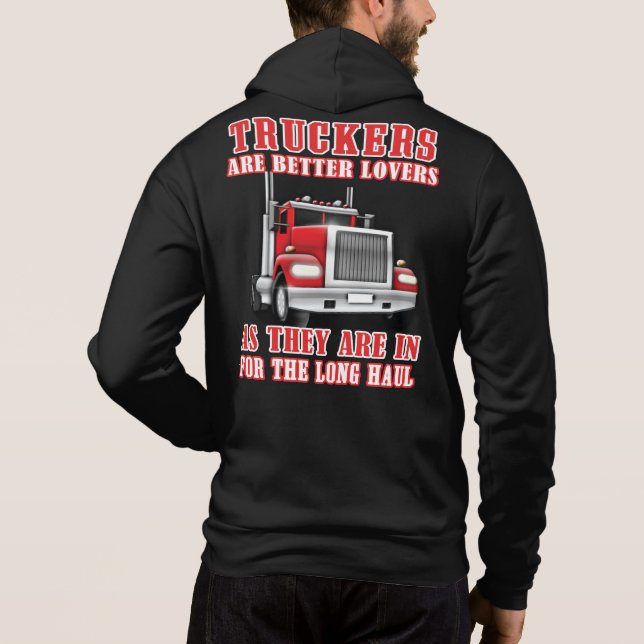 LKWs lieben LKW-Fahrer  Hoodie (Rückseite)