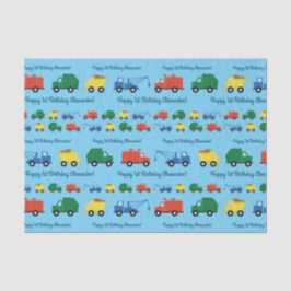 LKWs Niedlich 1. Geburtstag Party Thema Seidenpapier