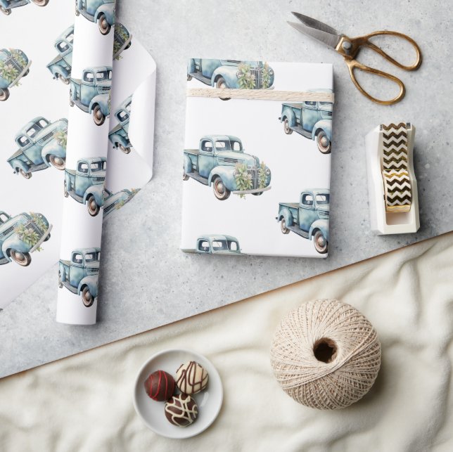 LKWs Papa Geburtstag Geschenkpapier (Basteln)
