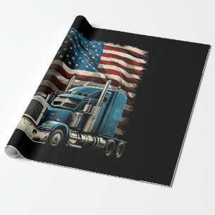 LKWs US-amerikanische Fahne für Patriotic Truck Dr Geschenkpapier