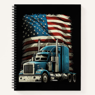 LKWs US-amerikanische Fahne für Patriotic Truck Dr Notizbuch