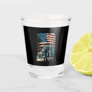 LKWs US-amerikanische Fahne für Patriotic Truck Dr Schnapsglas