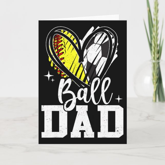 Ll Dad Softll Fußball Ll Dad Von Beiden  Karte (Vorderseite)