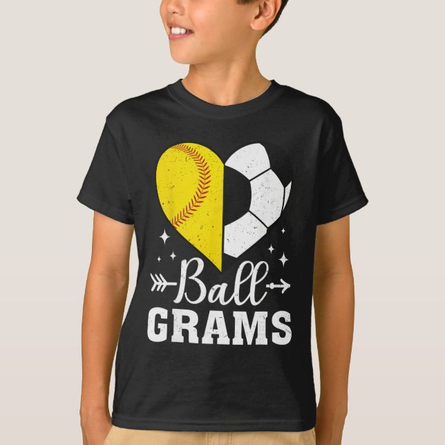 Ll Grams Lustig Softll Fußball Grams  T-Shirt (Vorderseite)