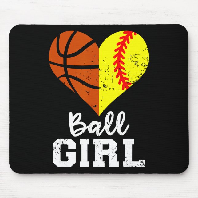 Ll Mädchen Herz Lustig Weichll Skizze Mädchen  Mousepad (Vorne)