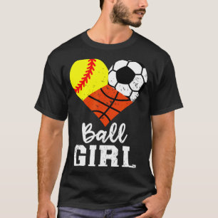 Ll Mädchen Lustig Softll Fußball Skizze Mädchen T- T-Shirt