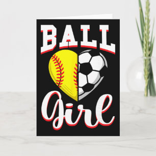 Ll Mädchen Softll Fußball Liebhaber Geschenke Frau Karte