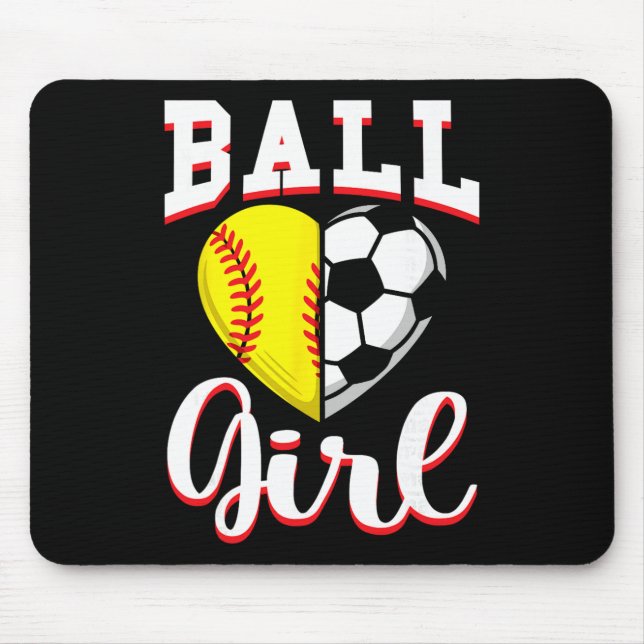Ll Mädchen Softll Fußball Liebhaber Geschenke Frau Mousepad (Vorne)