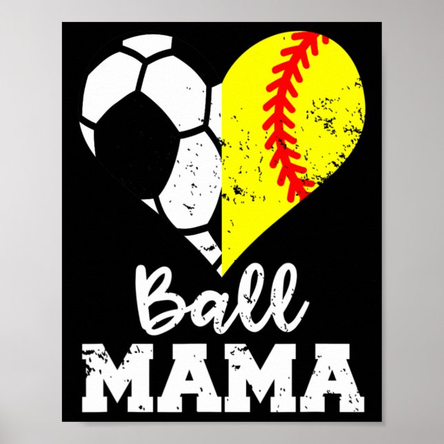 Ll Mama Lustige Fußball Softll Mama  Poster (Vorne)